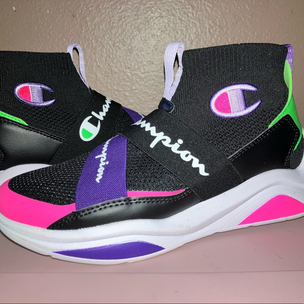 Colorful size 7.5 champions.  Black size 8 shoes are $20 each